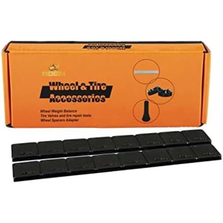 EZISOE 1/4 Oz svart självhäftande hjulvikter, bilar, lastbilar, stadsjeepar, motorcyklar, lågprofil (72 Oz-pack)