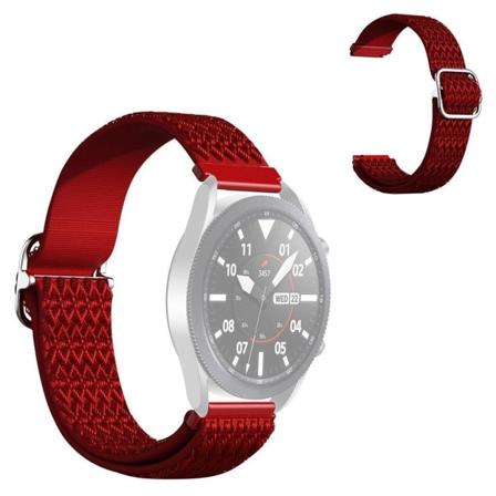 22mm Universal rhombus elastinen nailon kellonhihna - Punainen Red