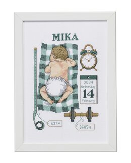 Broderikit Fødselsbillede Baby - Permin