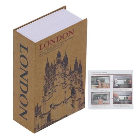 Mini Bok Sikkerhedskasse Simuleringsbog Formet Pengeopbevaringsboks Til Opbevaring Af Vigtige Ting