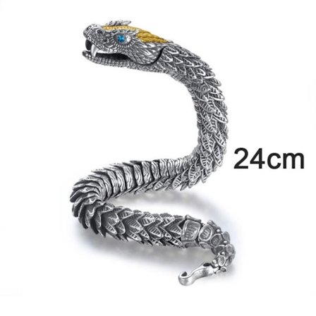 Rattlesnake Armband Tredimensionellt Armband 24CM