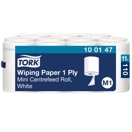 TORK Torkrulle Mini M1 1-lagers vit - Lyreco - Städ och hygien - Toalettpapper och torkpapper - Torkrullar