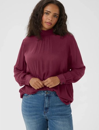 Kaffe Curve Kctrudi Blouse - Red - 54