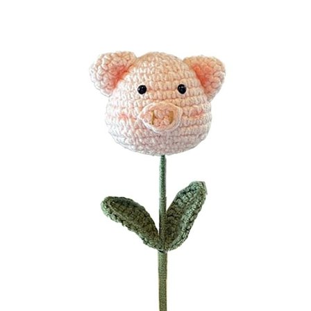 Håndstrikket blomstergris Flettet blomst STIL 1 STIL 1