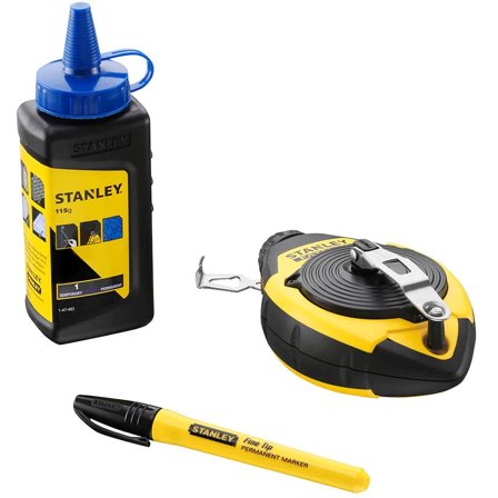 STANLEY FatMax 0-47-681 Snörslå 30 meter, Mått & vattenpass