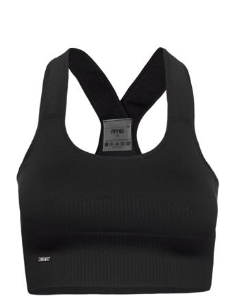Black High Support Ribbed Bra Lingerie Bras & Tops Sports Bras - ALL Svart AIM'N