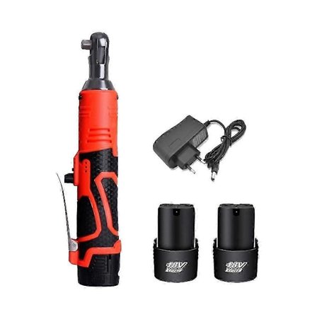 Passer for 18V Batteridrevet Elektrisk Skralle Skiftenøkkel Sett Vinkel Drill Skrutrekker Bilreparasjonsverktøy EU Plugg-FO SHAN RAN WANG