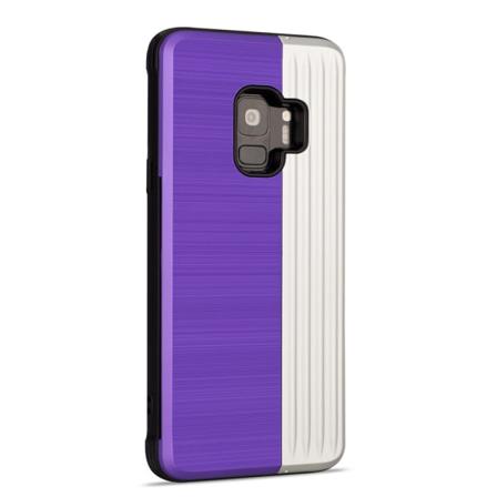 LEMAN Stilig deksel med kortspor for Samsung Galaxy S9 Lila