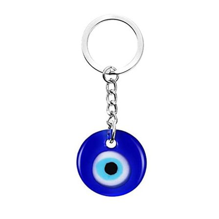 2 stk. Lykke Evil Eye Nøglering Tyrkisk Amulet Vedhæng Blåt Øje til Håndtaske Vedhæng Ornament Nøglering Smykketilbehør