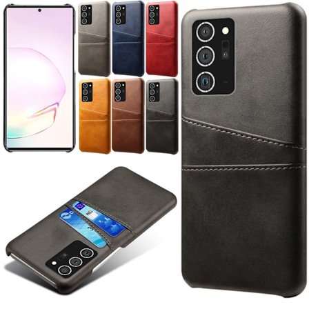 Samsung Note20 Ultra skal fodral skydd skinn kort kredit visa -
