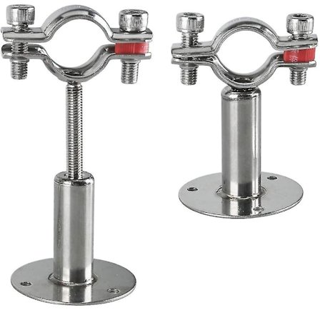 2 stk. Skrue 32 Rustfrit Stål Justerbar Rørholder Med Skruer Rørbeslag Loftmontering Rørklemmer Til Rør Stænger Diameter 32 34mm