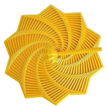 3D-printet Udvidbar Sensorisk Fidget Stjerne, Fraktal Heksagon Fidget Legetøj med Håndtag, Honeycomb Hvirvlende Spiral Design, Stress Relief Legetøj 