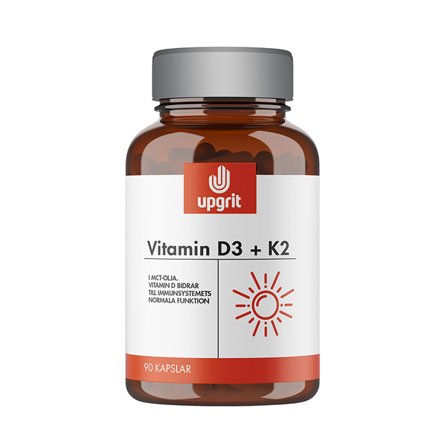 Upgrit Vitamin D3 + K2 90 kapslar