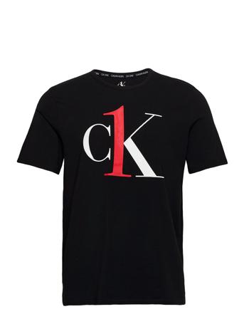 S/S Crew Neck T-shirts Short-sleeved Svart Calvin Klein