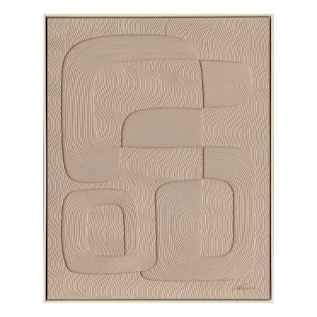 Målning med ram 80x100cm, ljusbrun form