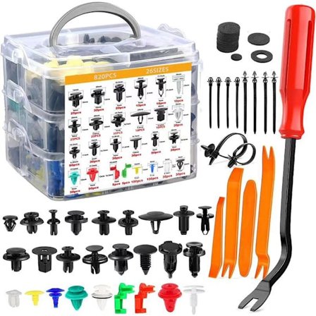 Bil Fastener Clips, 925 stk. Universal Auto Clips, Plastiknitter til Bil