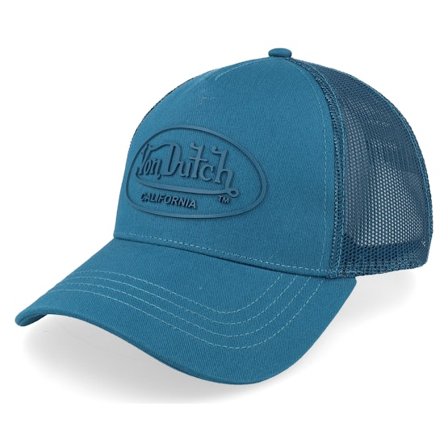 Von Dutch - Bleu trucker Casquette - Oval Patch Blue A-Frame Trucker @ Hatstore