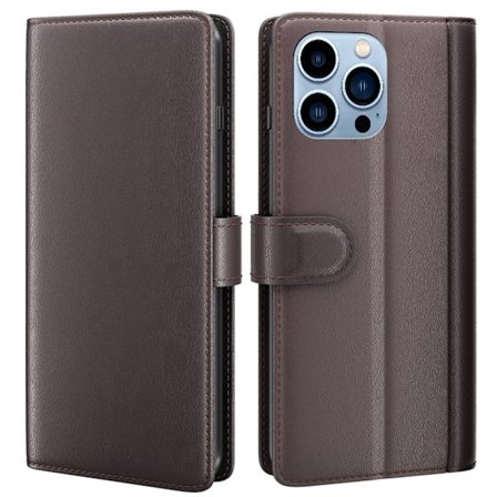 iPhone 14 Pro Max Wallet Cover - Brown