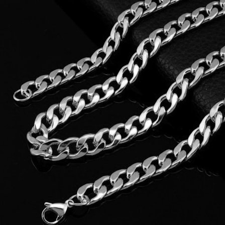 10 mm brett stålarmband/halsband som behåller sin färg livet ut!