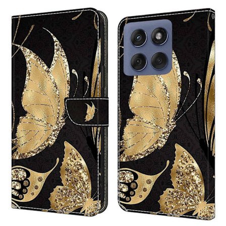 Til Motorola Edge 60 Pro 5G Etui Magnetisk Lås 3D Mønster Læder Wallet Telefon Cover