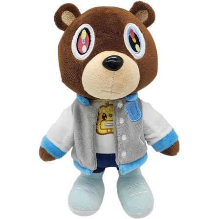 Kanye Bear plyysipehmolelu, 1/2 kpl Kanye Bear plyysihahmo tyyny, pehmolelu dropout karhu Z
