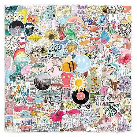 200 stk. vandflaske klistermærker vandtætte vinyl klistermærker til teenagere