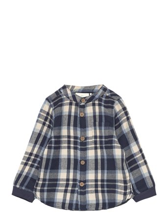 Shirt Ls Check Blue En Fant