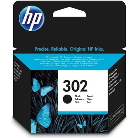 HP 302 alkuperäinen musta mustekasetti (F6U66AE) HP DeskJet 2130/3630 ja HP OfficeJet 3830