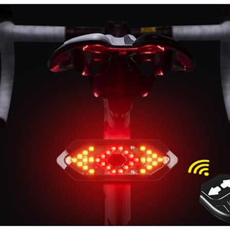 Fjärrkontroll blinkers bakljus USB laddning mountain wate