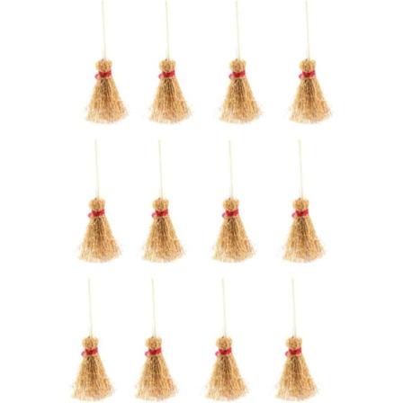 12 kappaletta mini-noitakorentoja lapsille, joissa on köysi ja olki