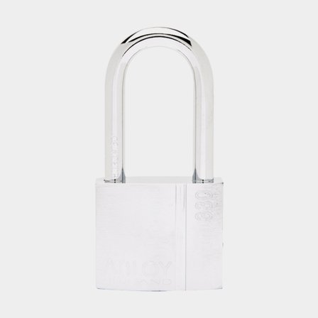 Kłódka ABLOY PL330/50, klasa 2, z długim pałąkiem, Ø8 mm, srebrny - Jachtowa