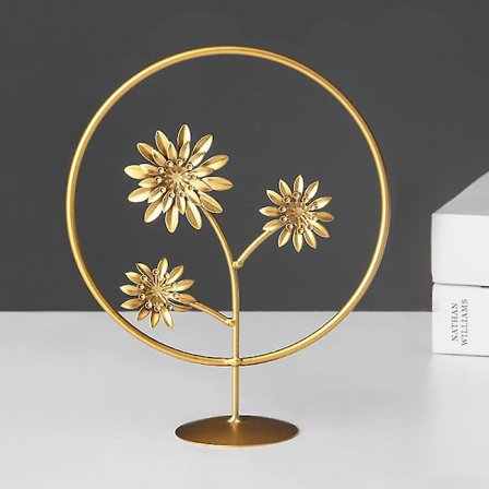 Mike 1-osainen kultapatsas kodin sisustukseen, kultainen lehti veistos, moderni lehti koriste, metalli taide patsas työpöydän koriste-esine, koriste 