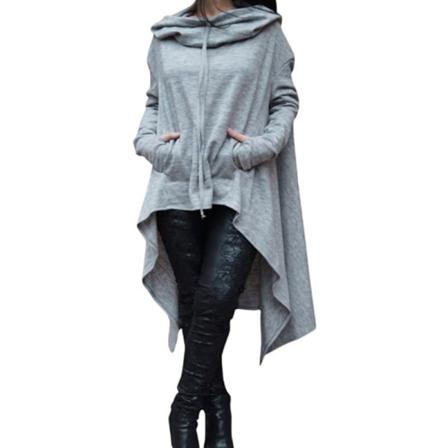 Långärmad Tröja För Kvinnor I Enfärgade Hoodies