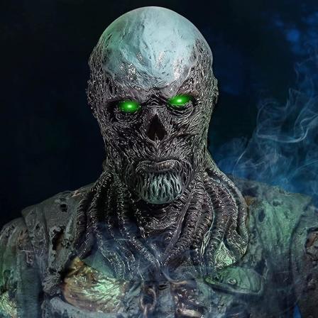 Vecna Skremmende Halloween-masker med led-øyne, latex helhode for barn Halloween julefest Cosplay kostyme rekvisitter