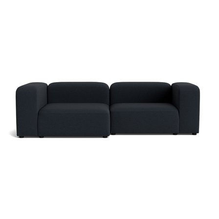 Milo Chaiselongue-Sofa, links | 260 cm in Loop Dunkelblau, modernes Design, bequeme Polsterung für Wohnzimmer, elegantes Ecksofa ohne Muster
