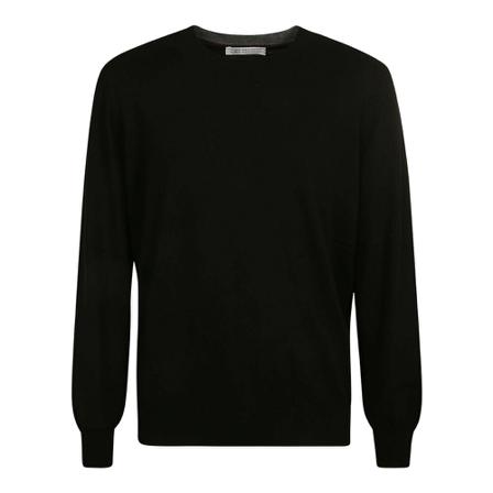 Brunello Cucinelli Crew Neck Sweater Sort, Herre