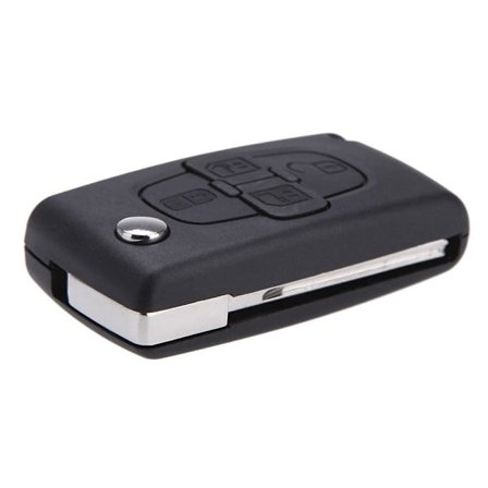 4-knappars bilnyckel fjärrkontrollskal Peugeot 1007 Citroen C8