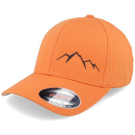 Wild Spirit - Orange flexfit Keps - Small Mountain Black/Orange Flexfit @ Hatstore