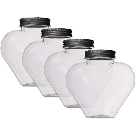 5 stk. Multifunktionelle juiceflasker Hjerteformede juiceflasker Mælk Kaffe Flasker Anti-lækage Flasker[D]