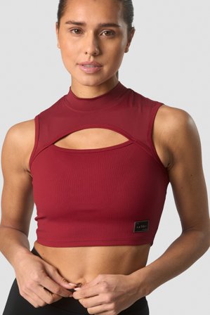 Shourai Cropped Tank Top Wmn Blood Red
