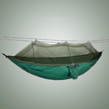 Hängmatta Myggnät Hängsäng Resecampingtält Hängmattegunga (grå)