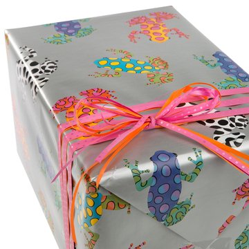 GAVEPAPIR JUNGEL FROGS SØLV