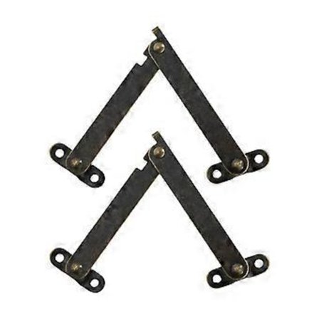 2 stk. Roterende Jernhengsler Displaybrakett Løfte Opp Støttehengsel Sammenleggbar Lokkstøtte Hengsler for Treboks Smykkeskrin M