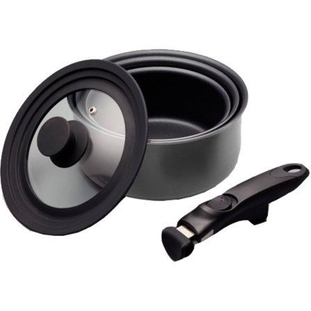 Masterclass Kasserollesæt 3 dele - Grå | KitchenOne