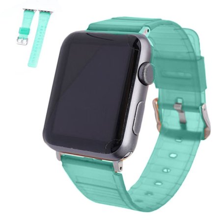 Apple Watch 42mm - 44mm transparent TPU watch strap - Light Green