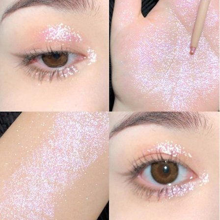 2-i-1 Matt Highlighter & Silkworm Pen Rekommenderad Skugga Dubbelhuvud Hög Glans Eyeliner