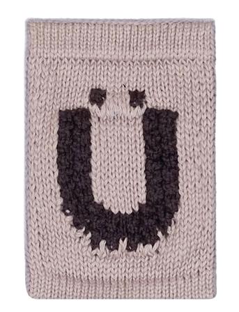 Smallstuff Knitted Letter Ü, Nature Beige