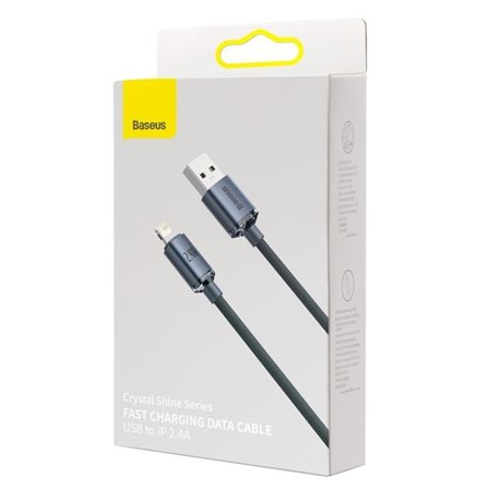 Baseus Crystal Shine-kabel USB til Lightning, 2,4A, 2 m (sort)