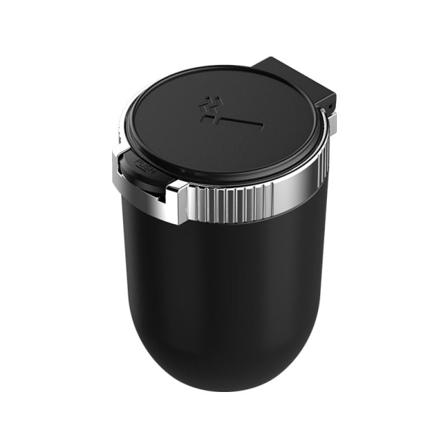Tuhkakuppi Monikäyttöinen henkilökohtainen luova cover Led Light -auton kannettava tuhkakuppi Silver (metal liner)
