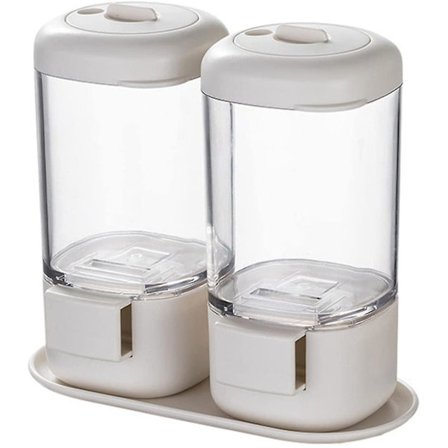 Saltbøsse med lokk, krydderdispenser, krydderoppbevaring, krydderflaske justerbar plast